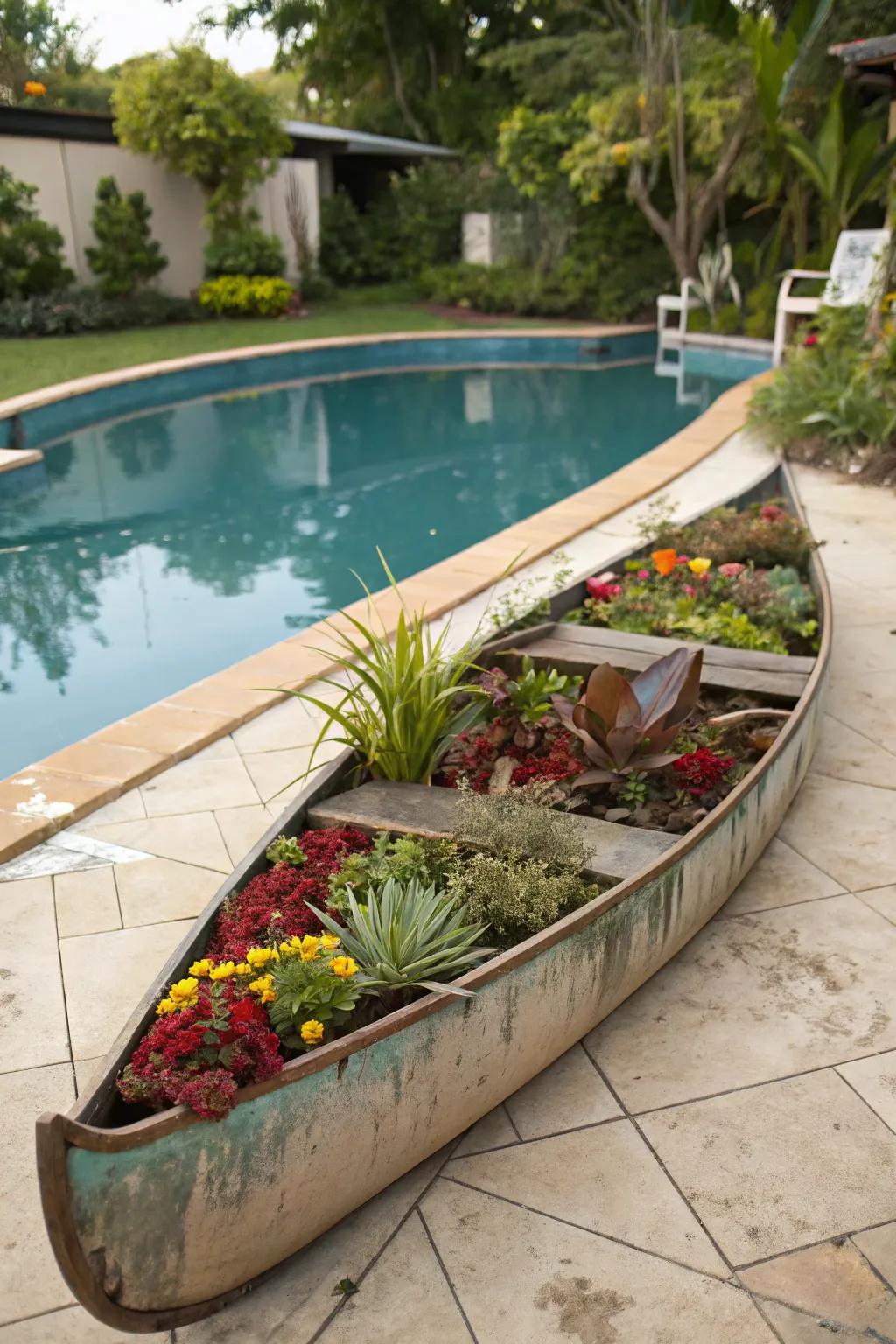 Be creative and eco-friendly with planters made from recycled materials.