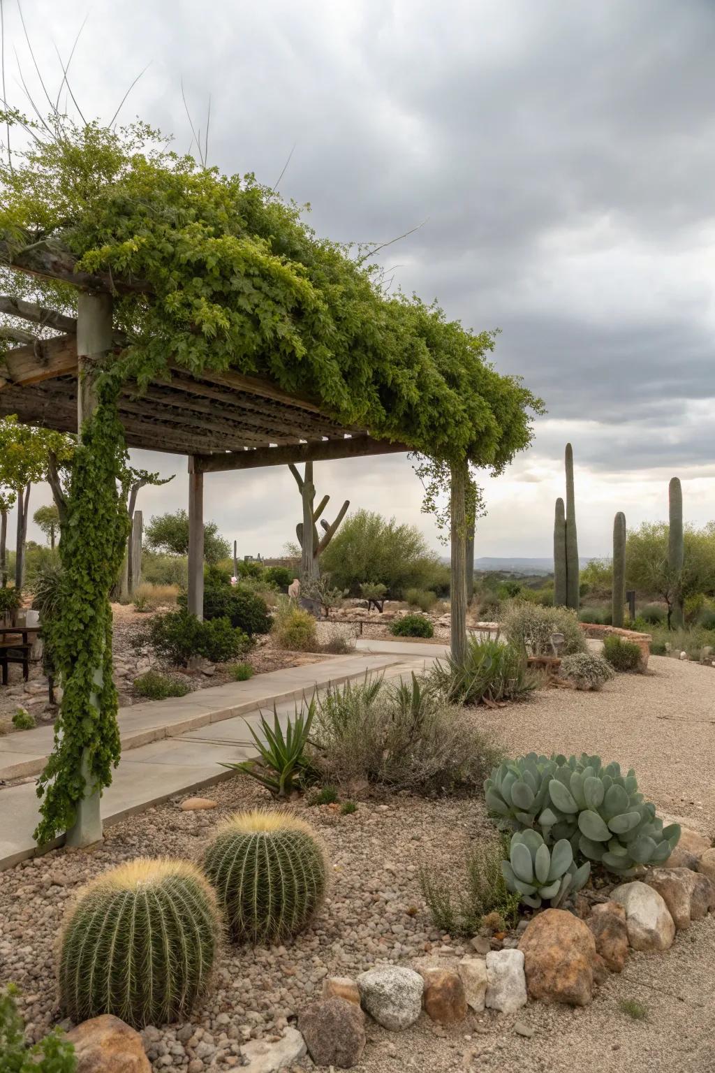 Shade structures enhance usability and comfort.