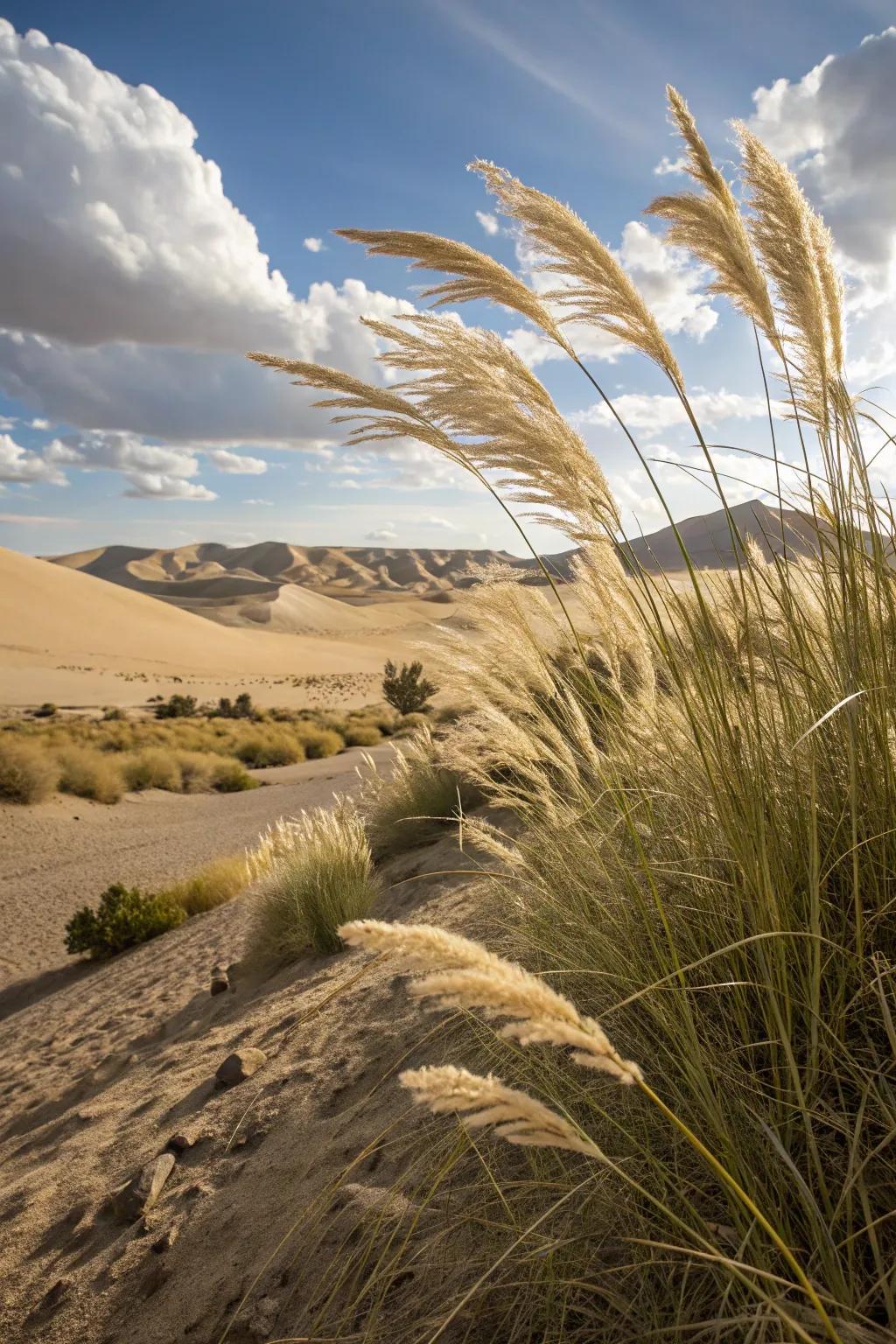 Ornamental grasses bring texture and elegance.