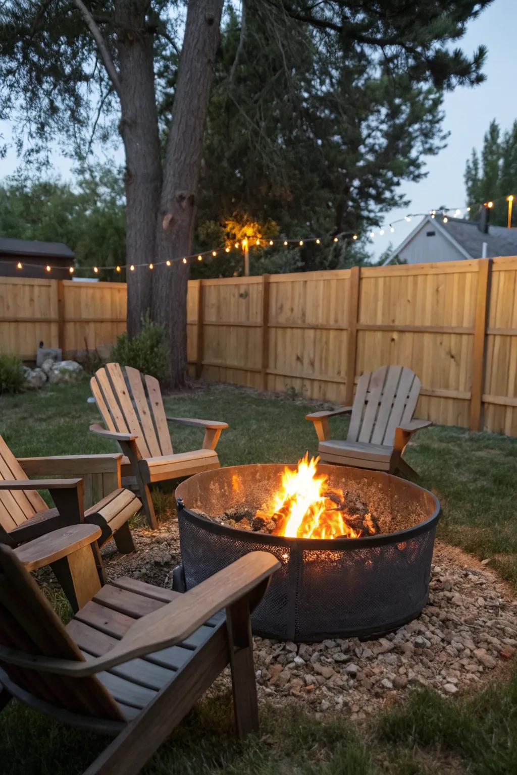 Cozy seating turns your fire pit into a social hub.