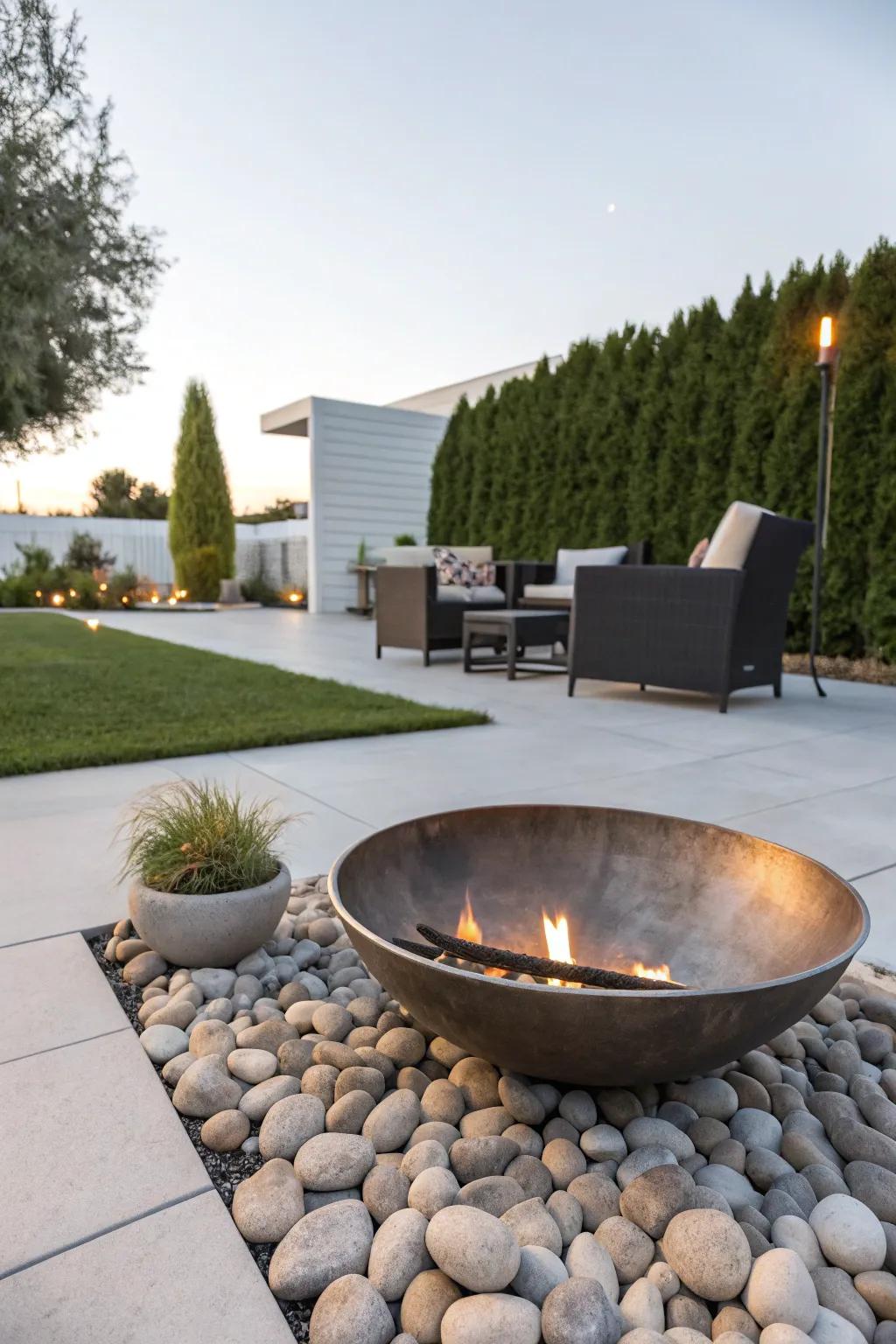 Minimalist designs offer a clean and timeless look for your fire pit.