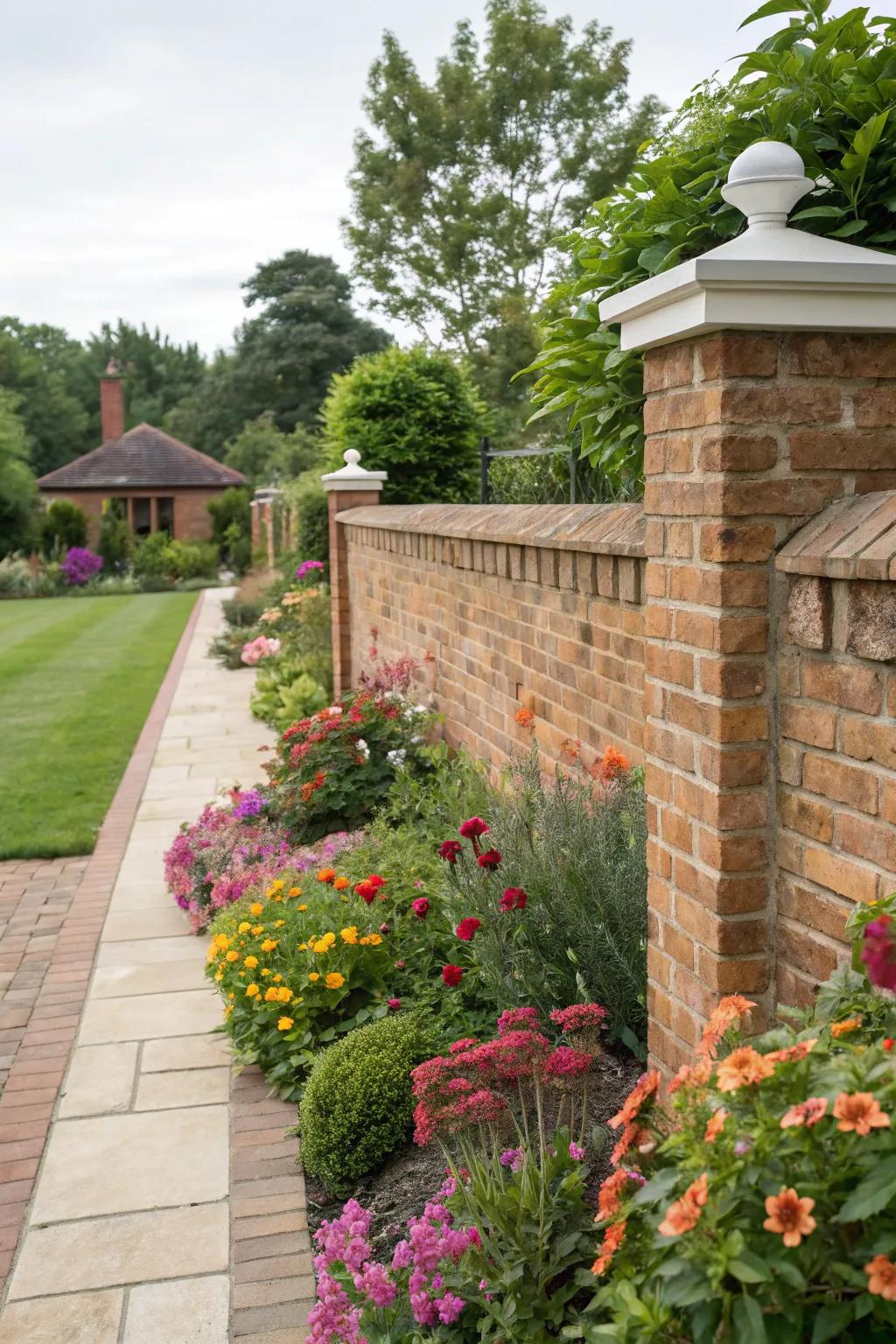 Textured finishes add rustic charm to brick walls.