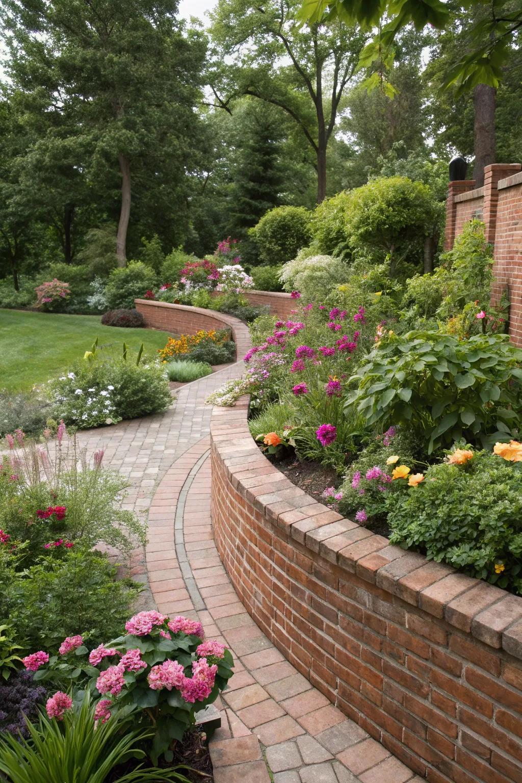 Curved walls add elegance and soft lines.