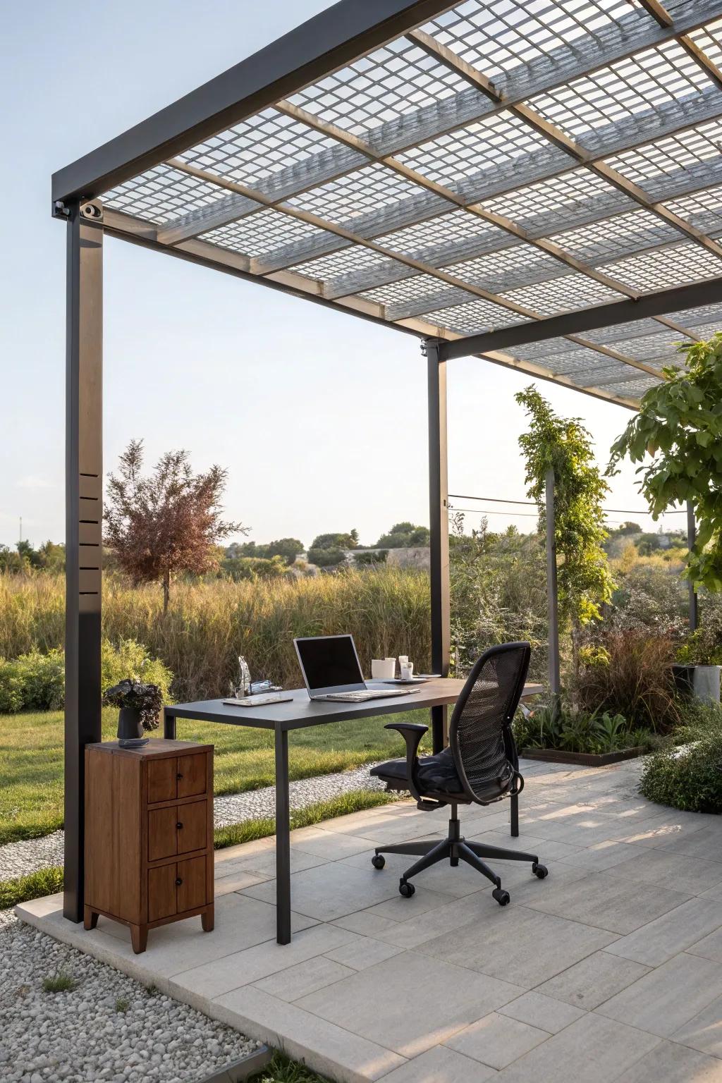 Boost your productivity with an inspiring outdoor workspace.