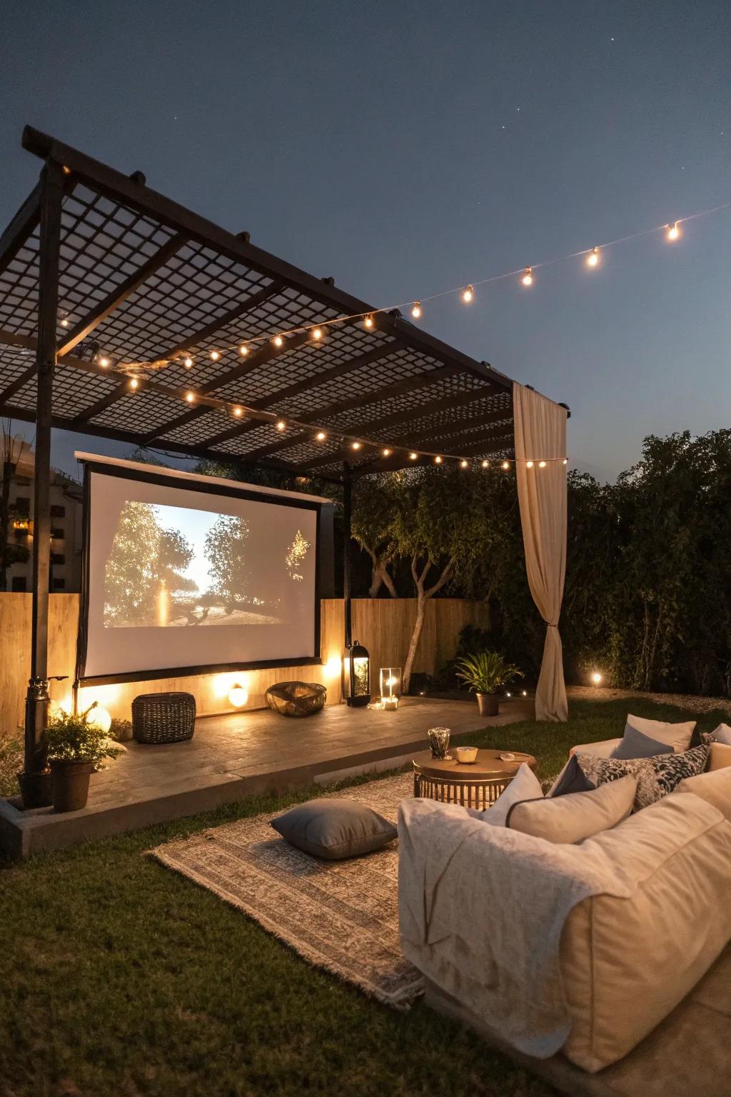 Experience movies like never before with an outdoor theater.