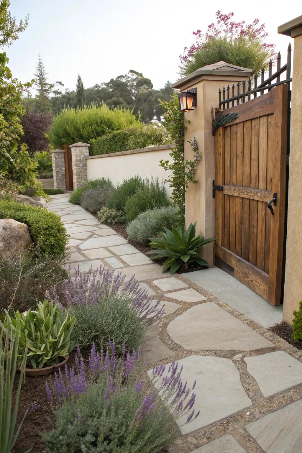 Drought-resistant plants thrive beautifully in sunny settings.