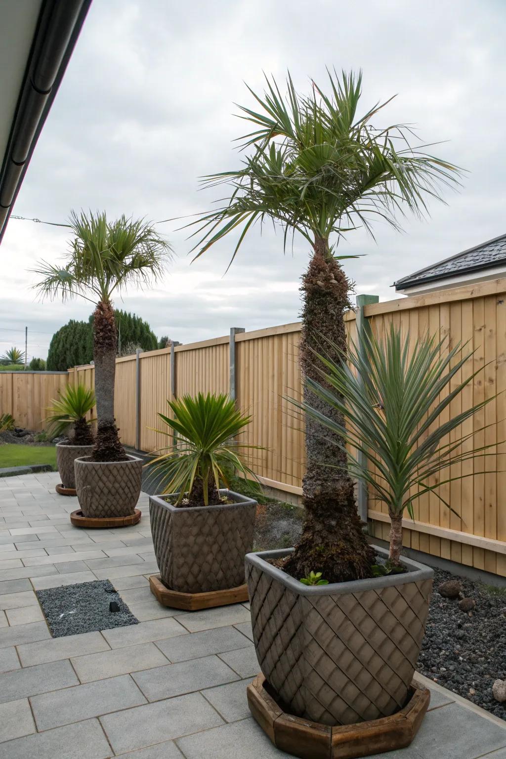 Container planting offers flexibility and style.