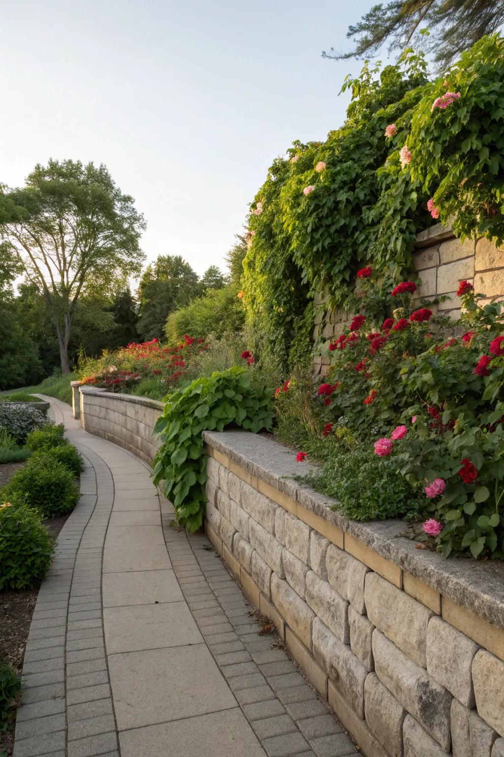Combine function and style with seating walls.