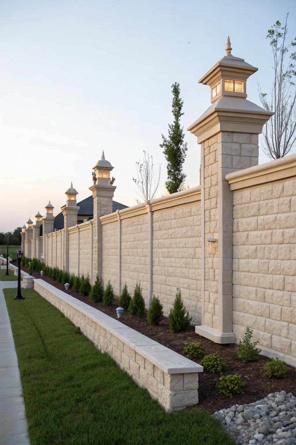 Finish your walls with stylish decorative caps.