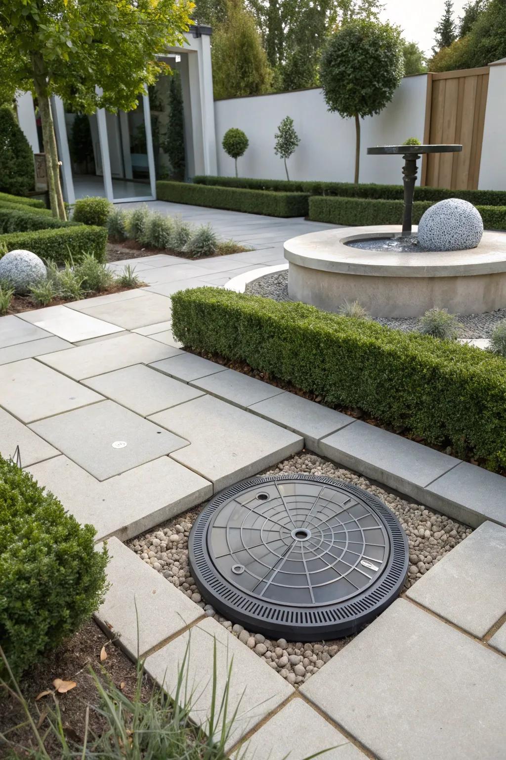 A modern metal cover offers a sleek look with minimal upkeep.