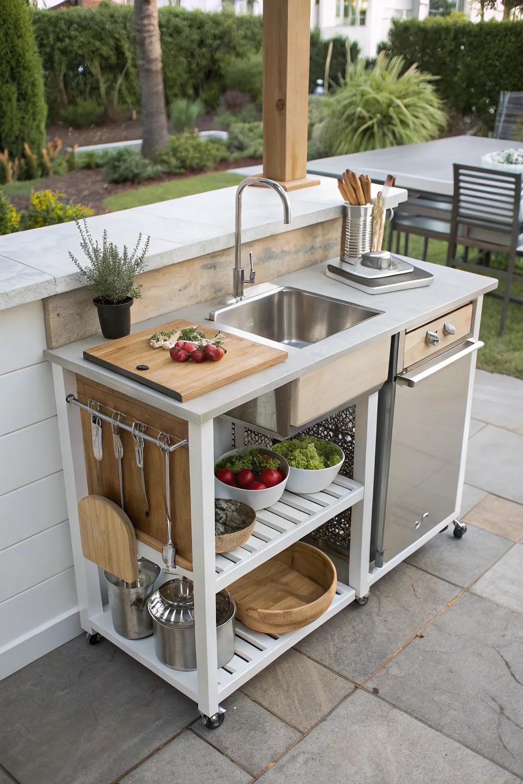 A multi-use sink station is perfect for dynamic outdoor activities.
