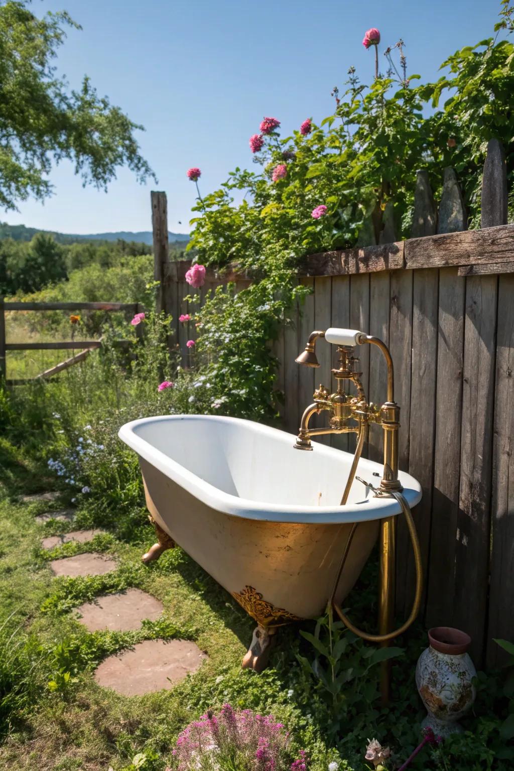 Create a nostalgic atmosphere with vintage elements in your sink station.