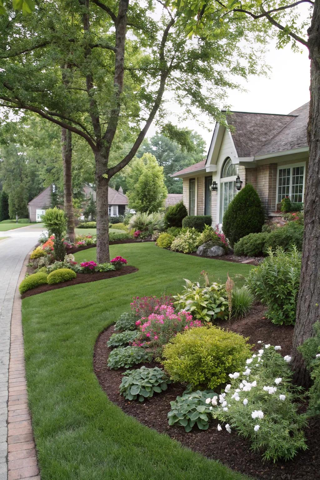 Artful mulching adds definition and texture to your landscape.