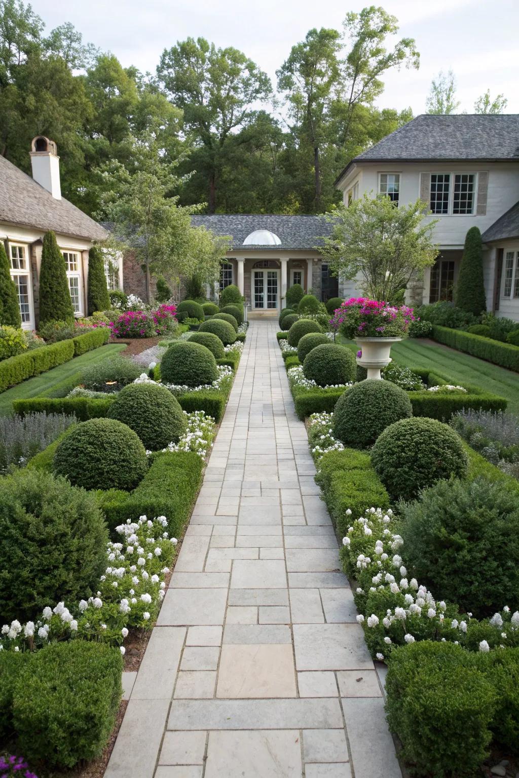 Symmetry in design brings harmony and balance to your landscape.