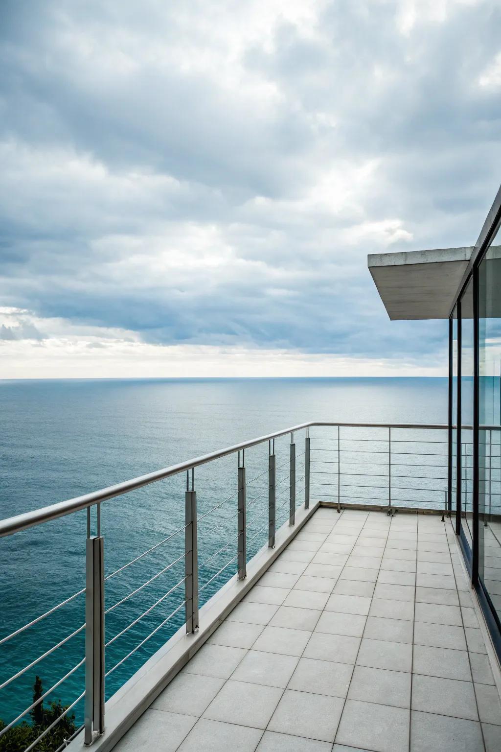 Unobtrusive railings keep the focus on the breathtaking view.