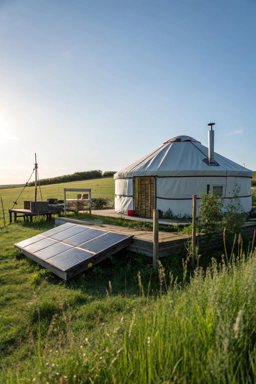 A solar-powered platform showing innovation and sustainability.