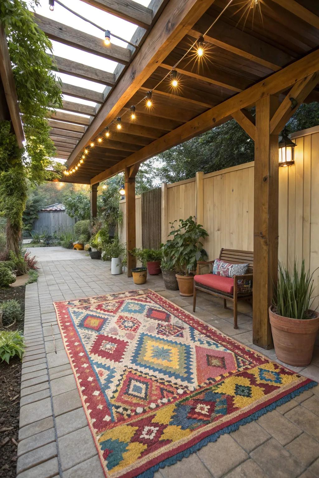 Seasonal rugs offer an easy way to refresh your space.