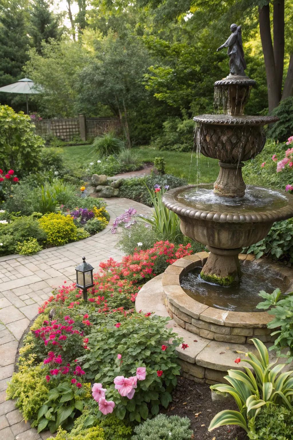 A focal point draws the eye, transforming the septic area into a feature.