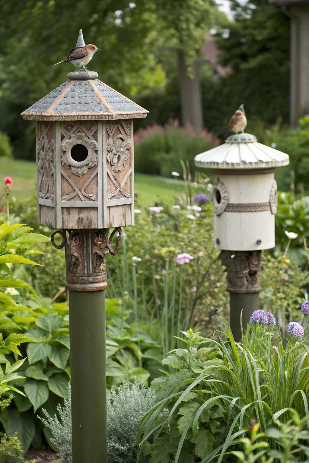 Ornamental vent covers add whimsy to functional elements.