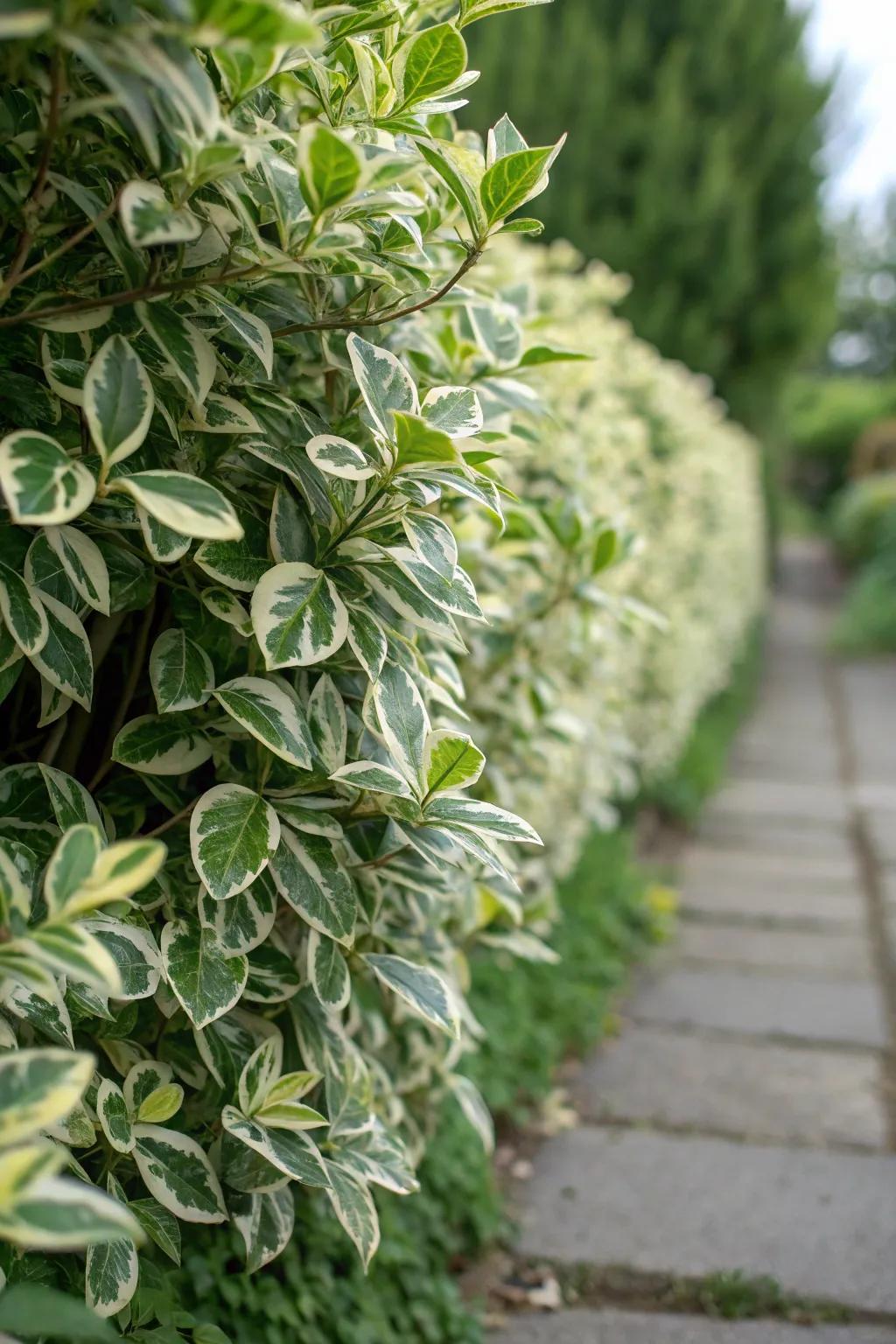 Euonymus adds visual interest with its textured foliage.