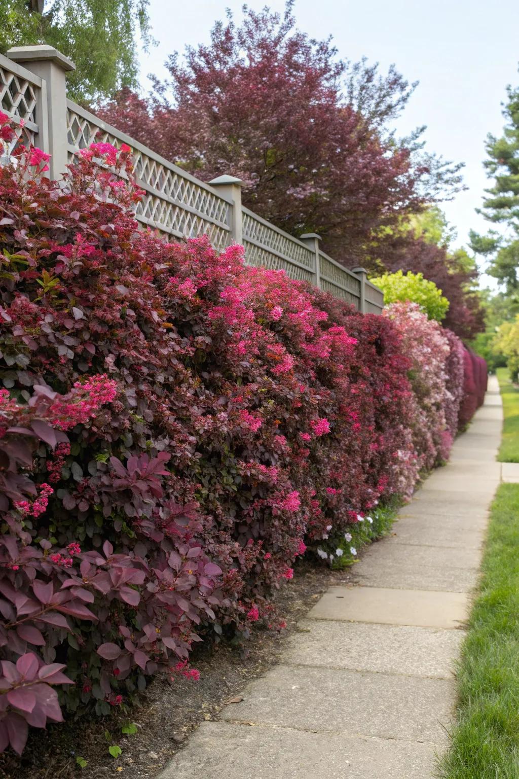 Chinese Fringe Flower offers a vibrant and unique privacy solution.