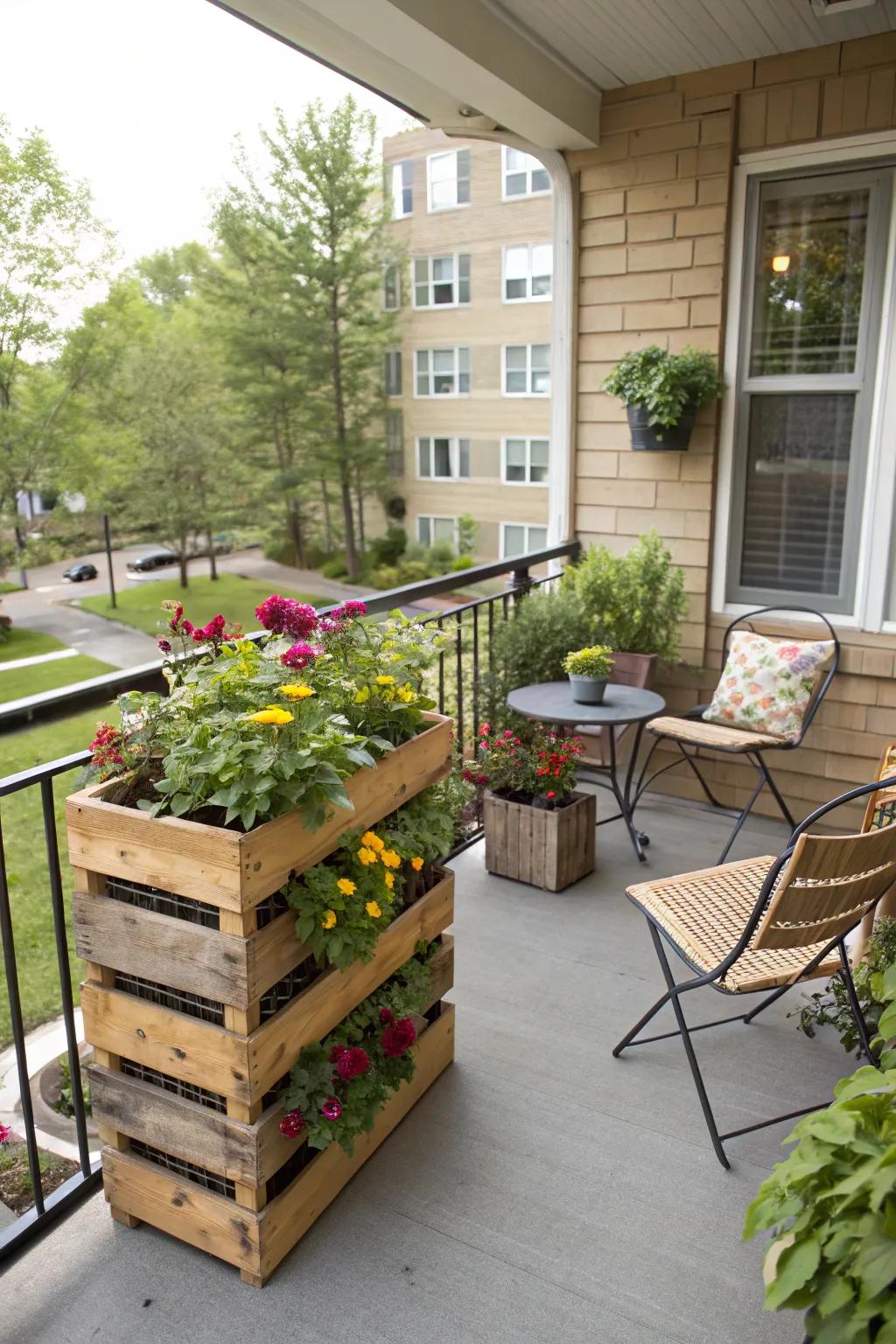 Repurposed items add unique character to your patio.