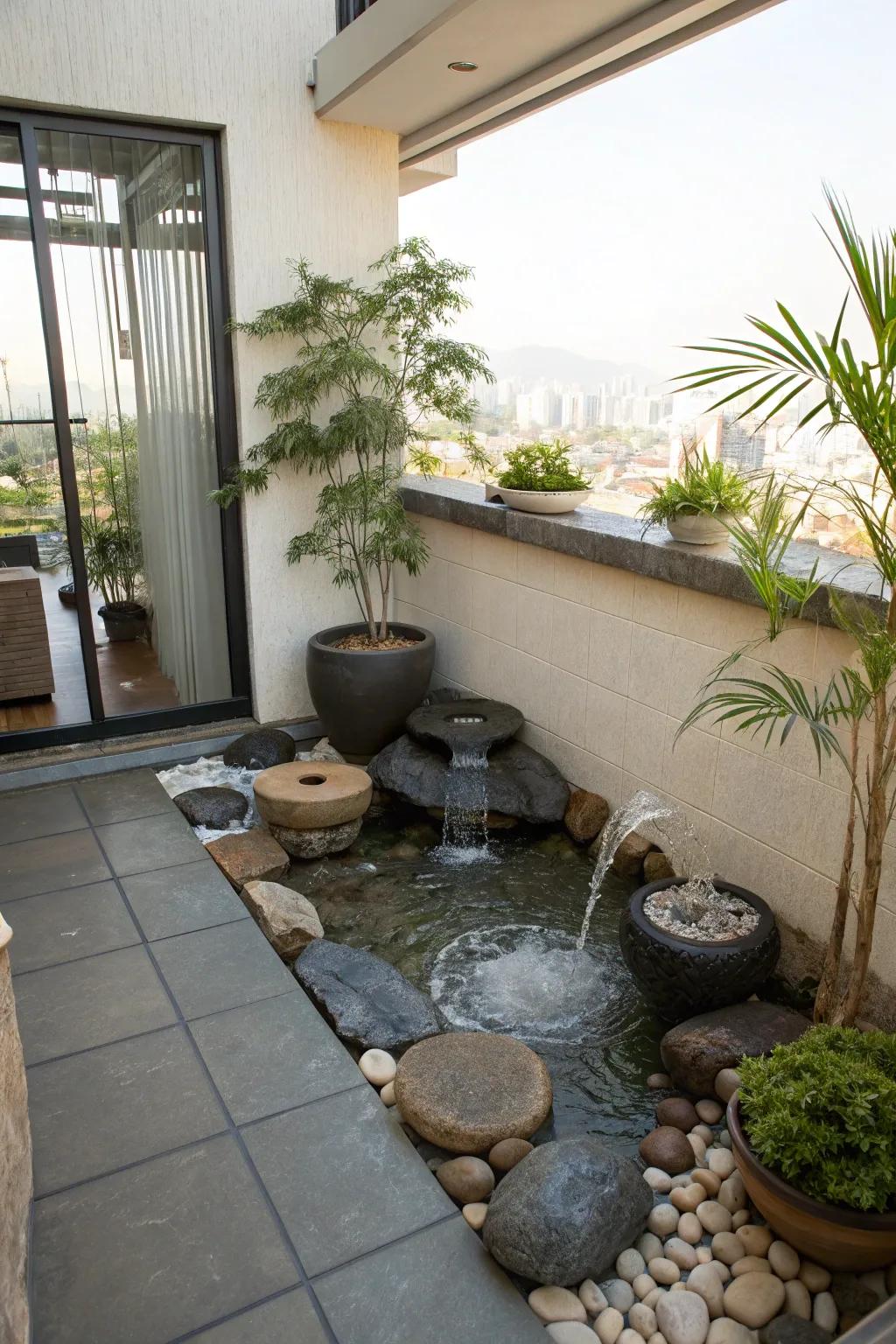 A Zen corner provides a peaceful retreat on your patio.