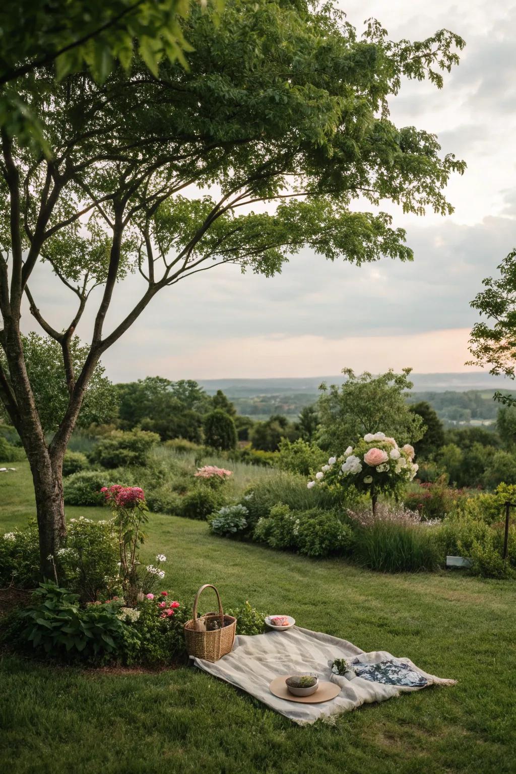 A garden nook provides the ideal backdrop for a fairy picnic.