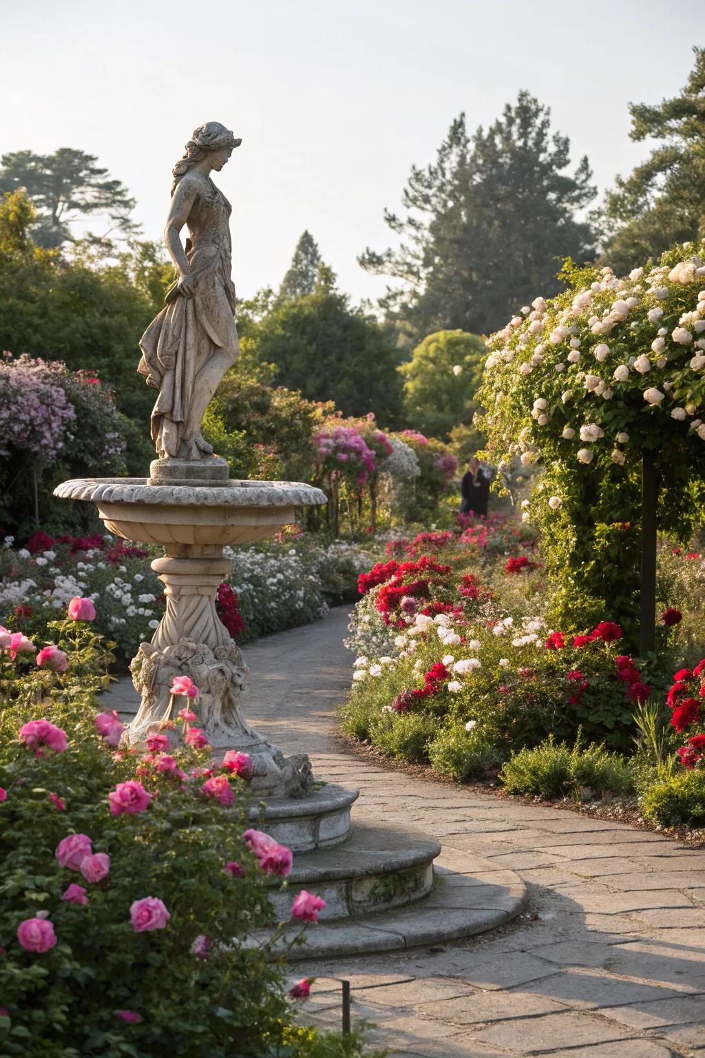 A surprising sculpture adds intrigue to the garden landscape.