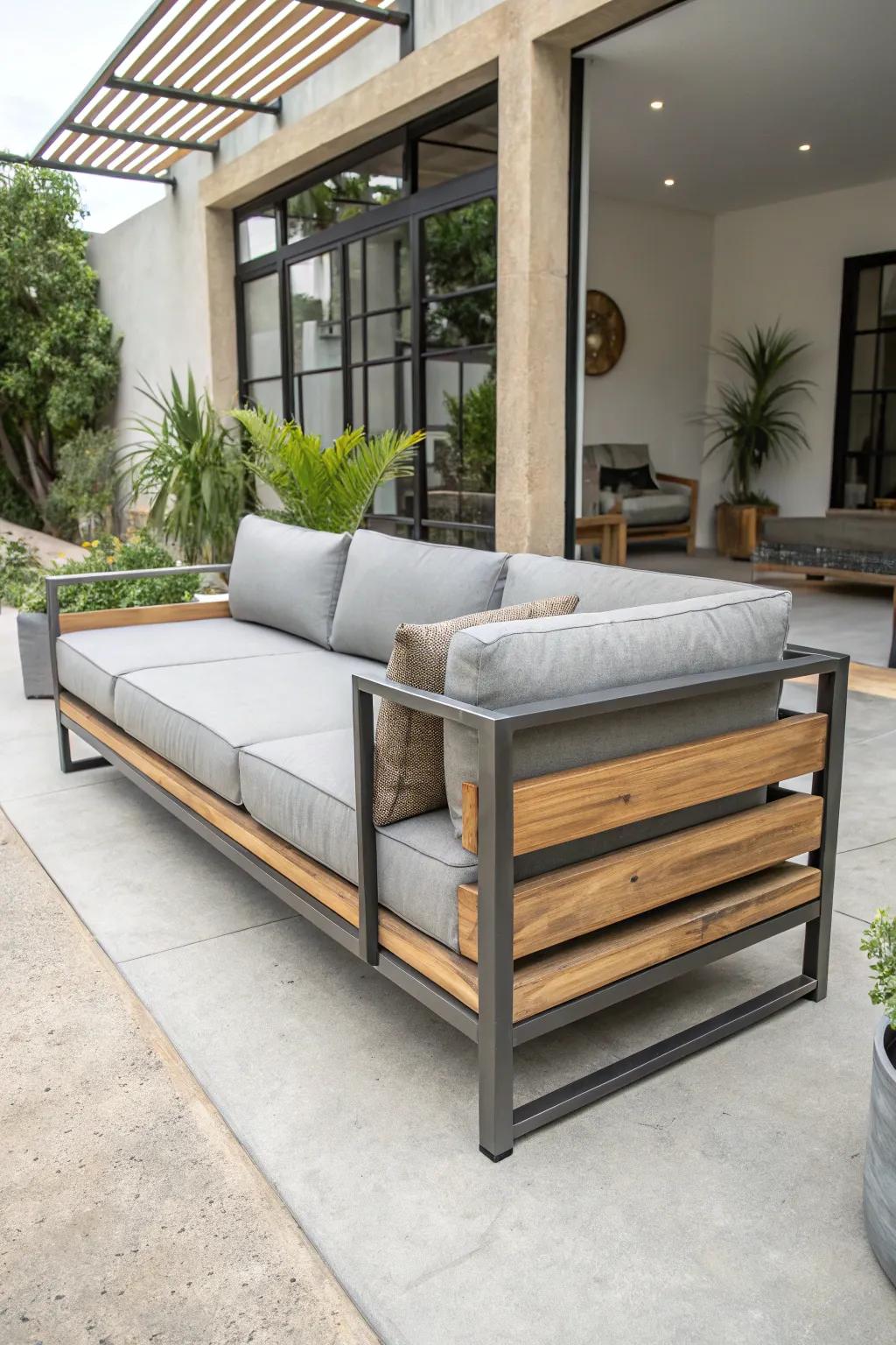 A unique industrial edge with mixed materials.