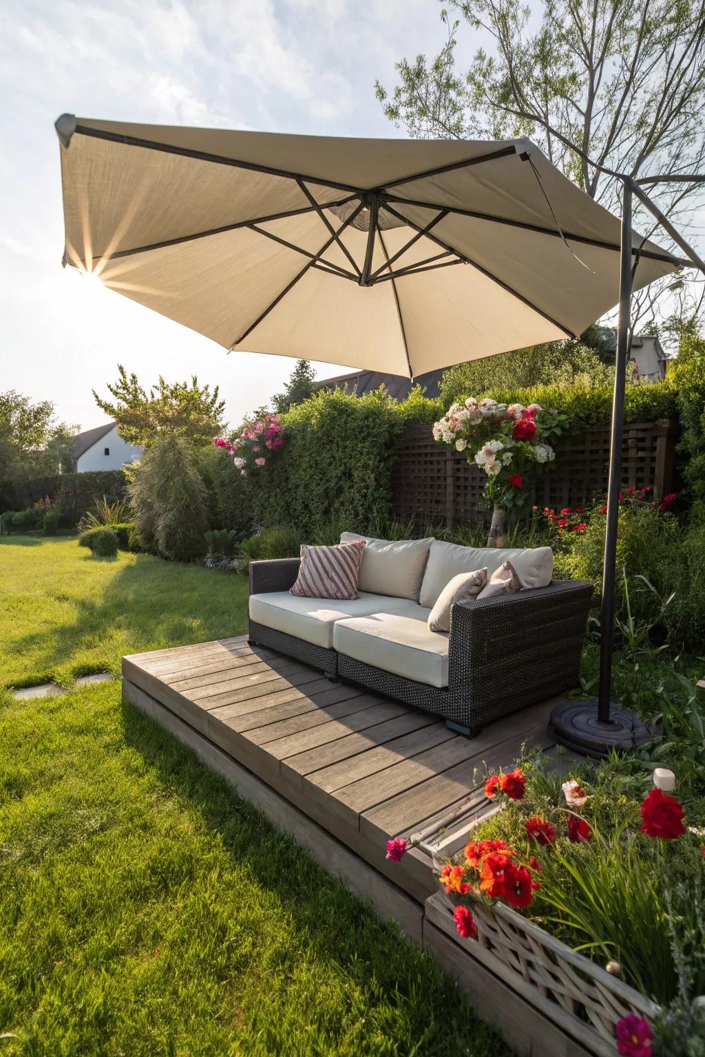 Stay cool and comfortable with a stylish shade.