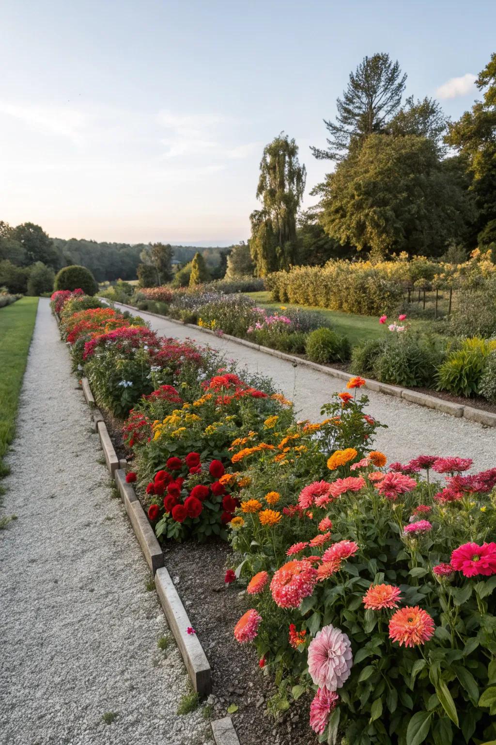 Use gravel borders to define and enhance your garden beds.