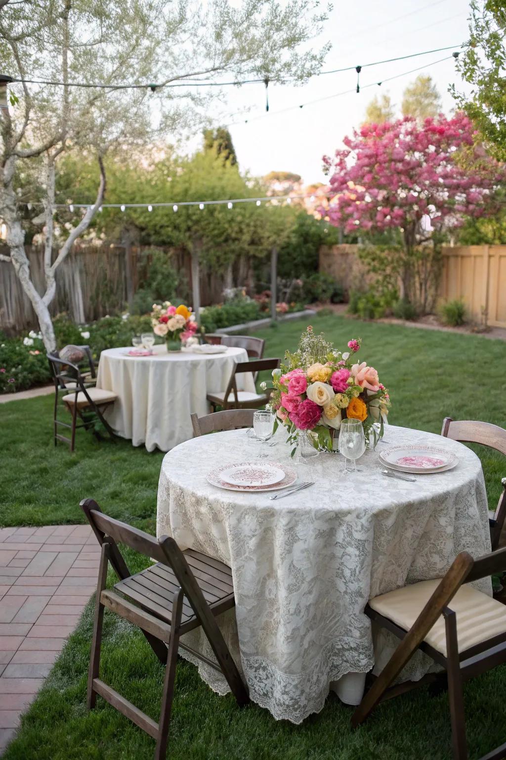 Elegant table settings enhance the dining experience.