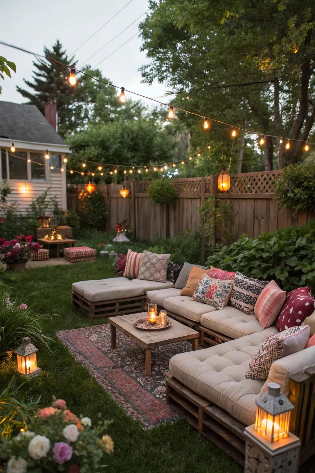 Lounge areas provide cozy spots for relaxation and conversation.