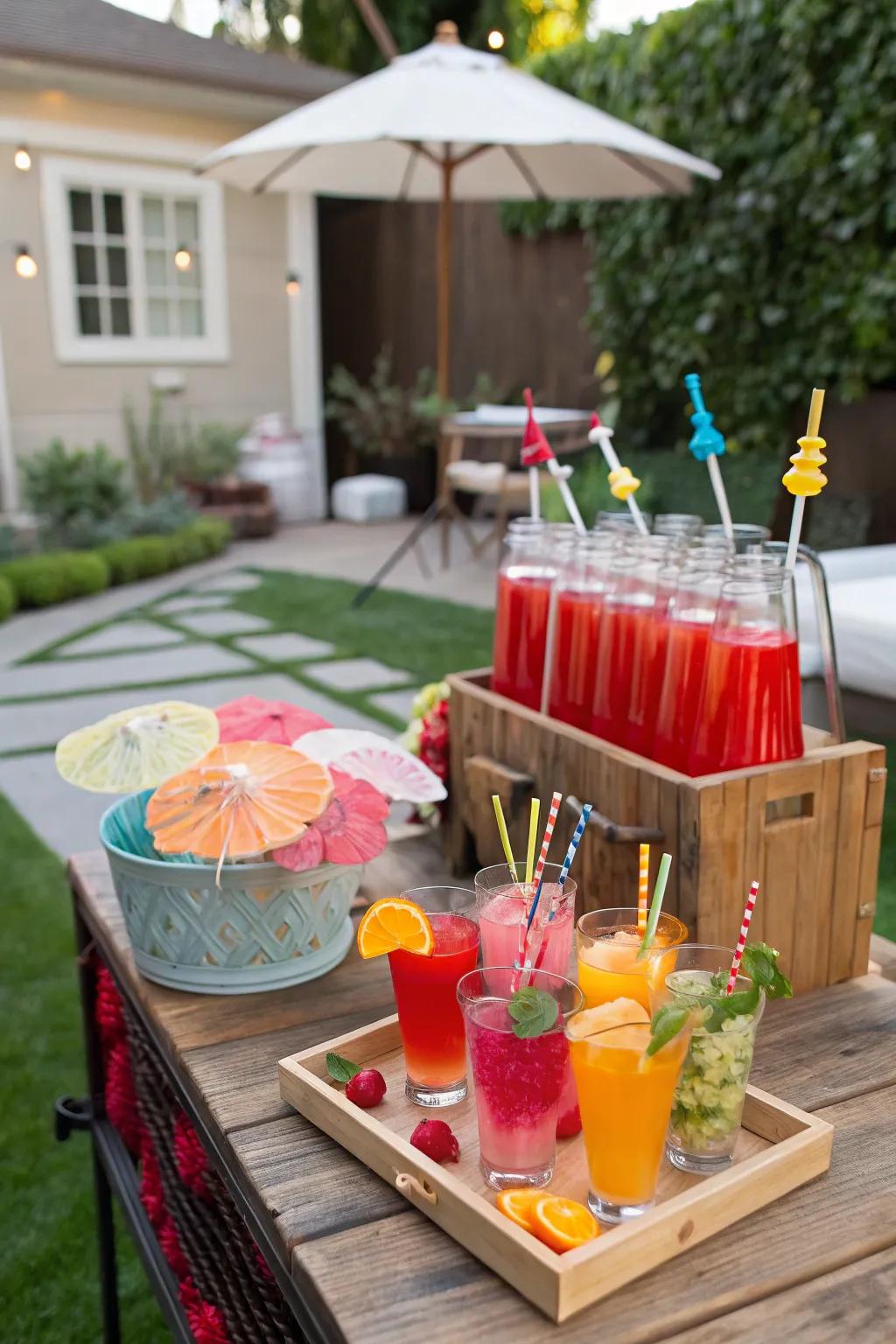 Welcome drinks provide a refreshing start to the celebration.