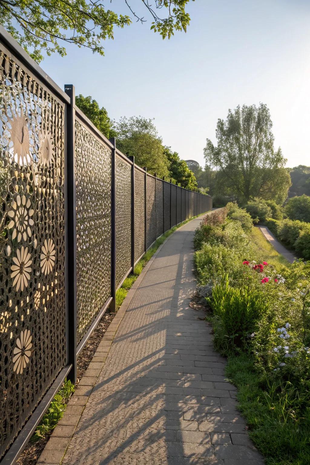 Let nature peek through with perforated panels.