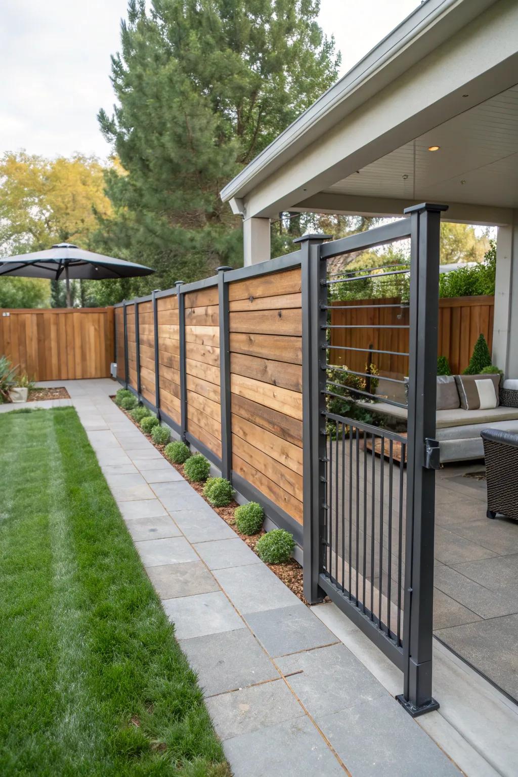 The perfect blend of metal and wood for a modern aesthetic.