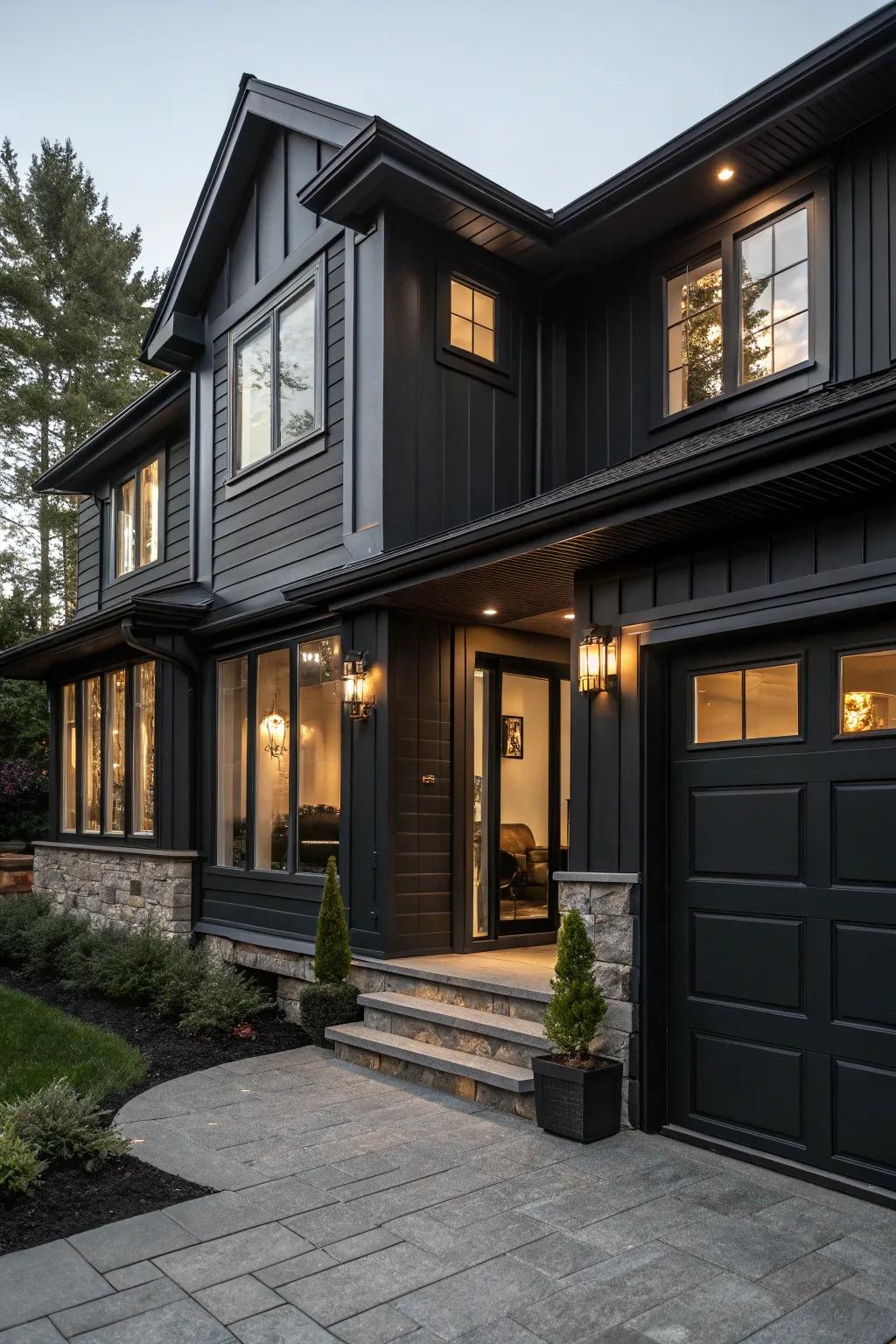 Dark colors add drama and sophistication.