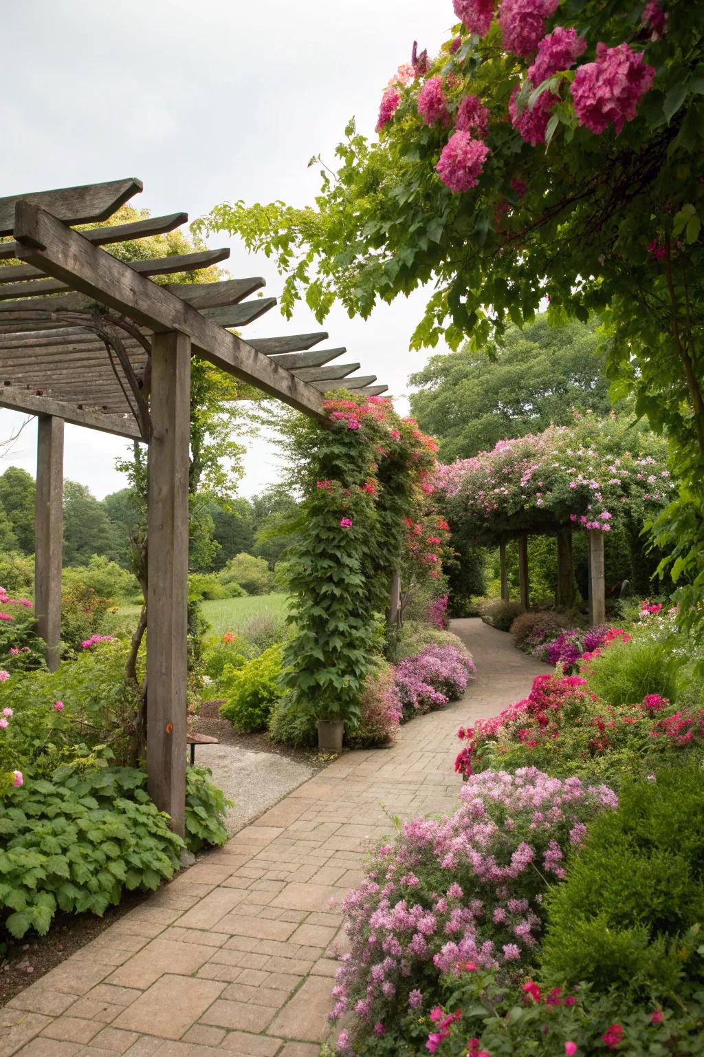 Blend your pergola seamlessly into your garden.