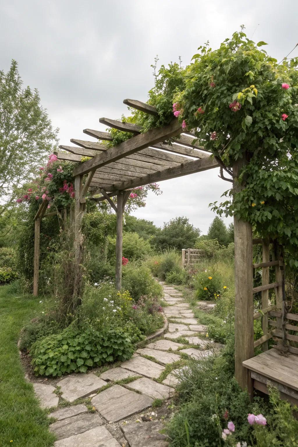 Go green with a pergola built from sustainable materials.