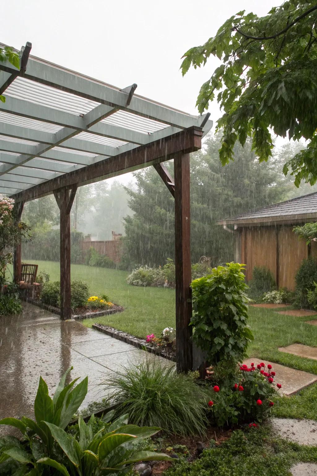 Enjoy the outdoors, rain or shine, with a weather-proof pergola.