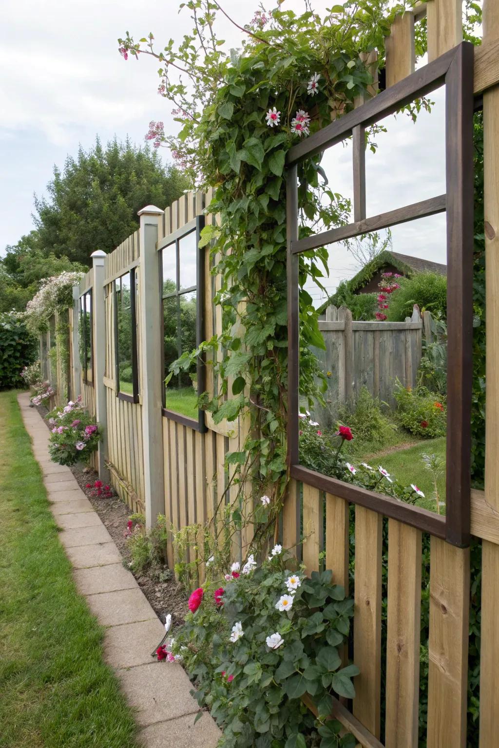 Mirrors make your garden feel more expansive.