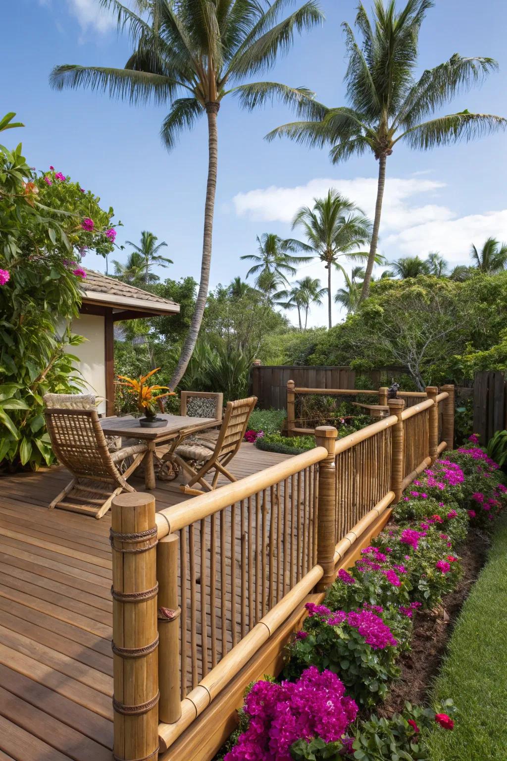 Eco-friendly bamboo caps for a tropical vibe.