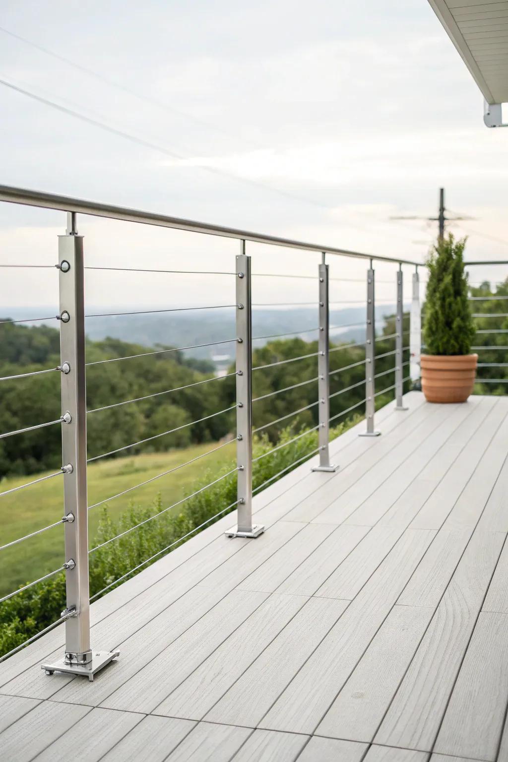 Minimalist cable caps for a sleek, open view.