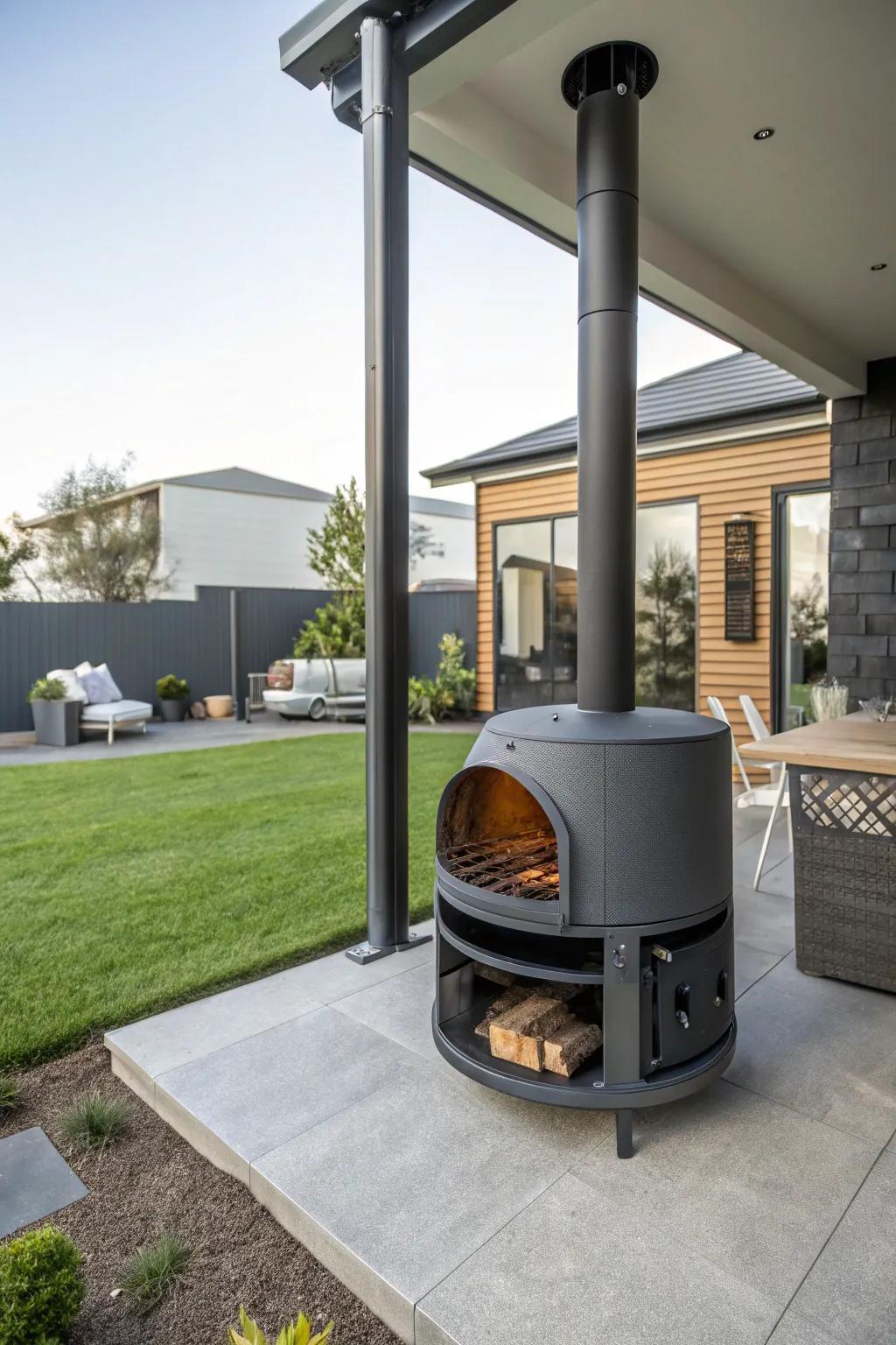 The circular shape ensures efficient heat flow.