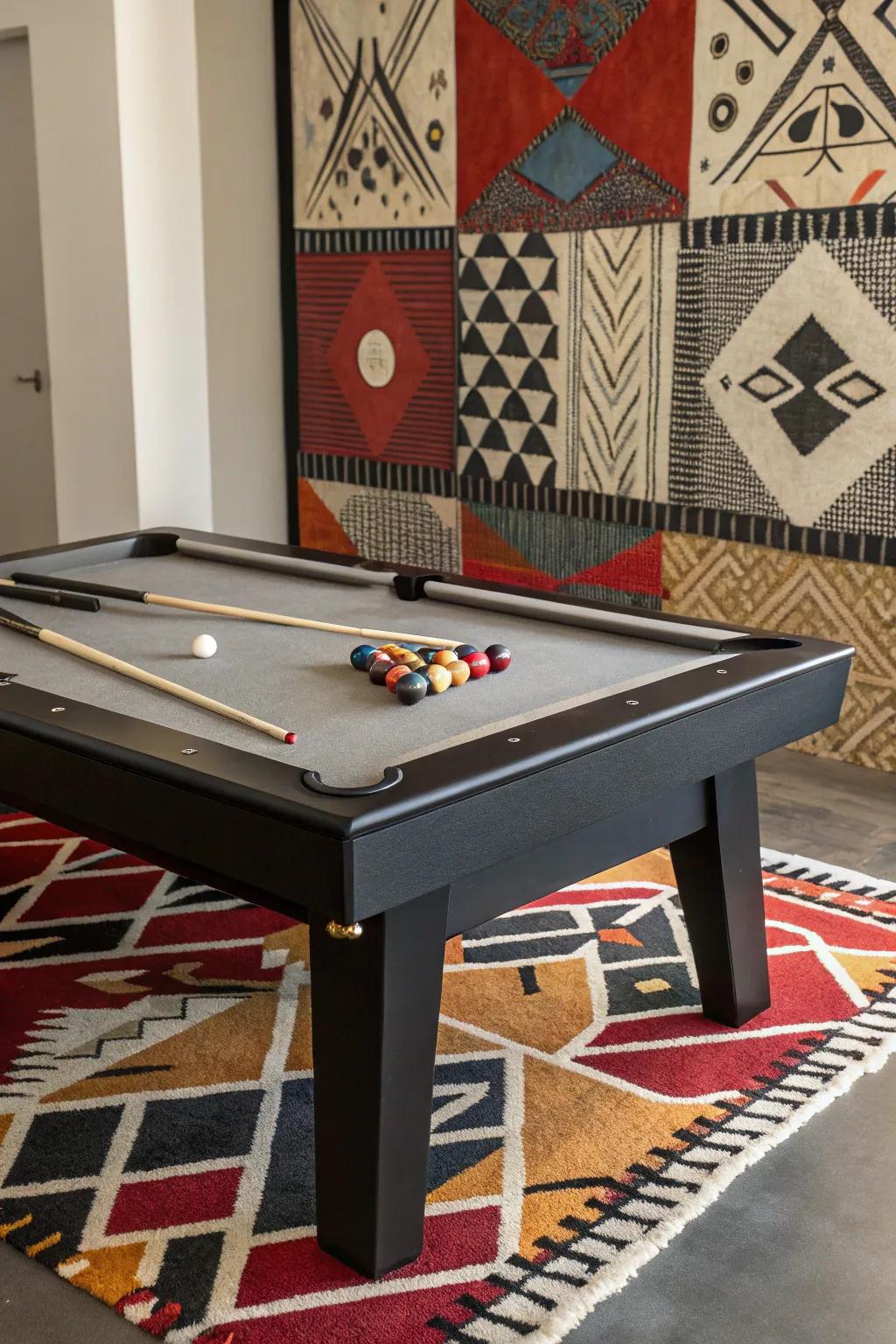 A modern geometric rug brings a chic, contemporary feel to your space.