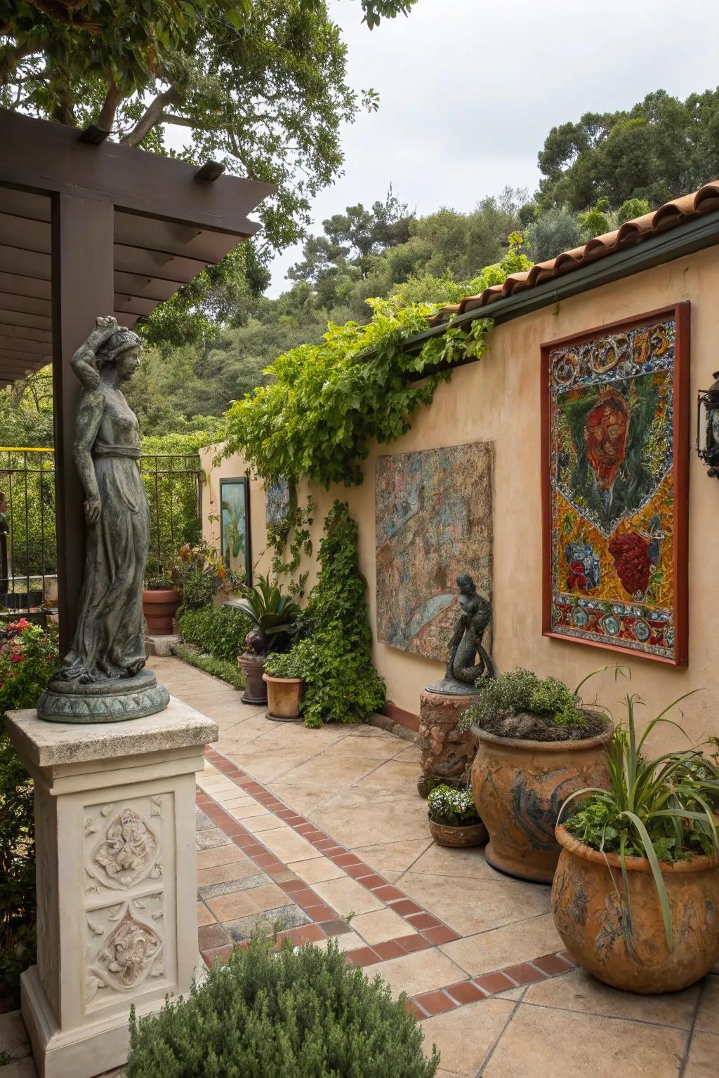 Personalize your patio with artistic touches.