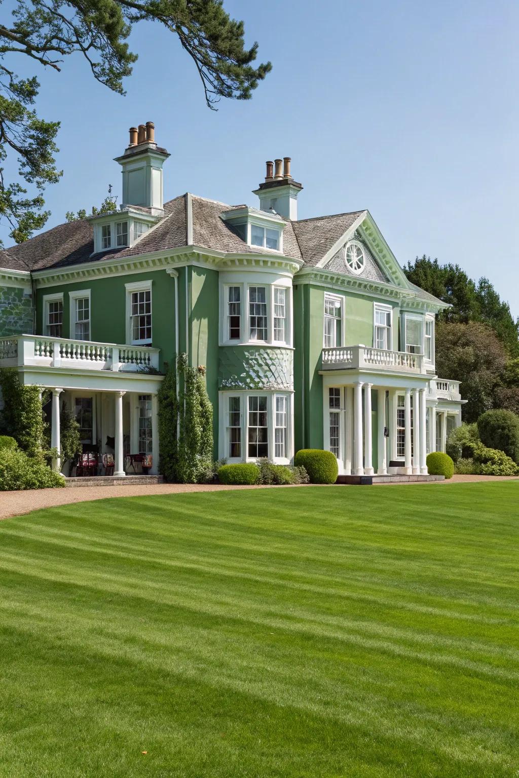 Pine green provides a bold and welcoming presence.