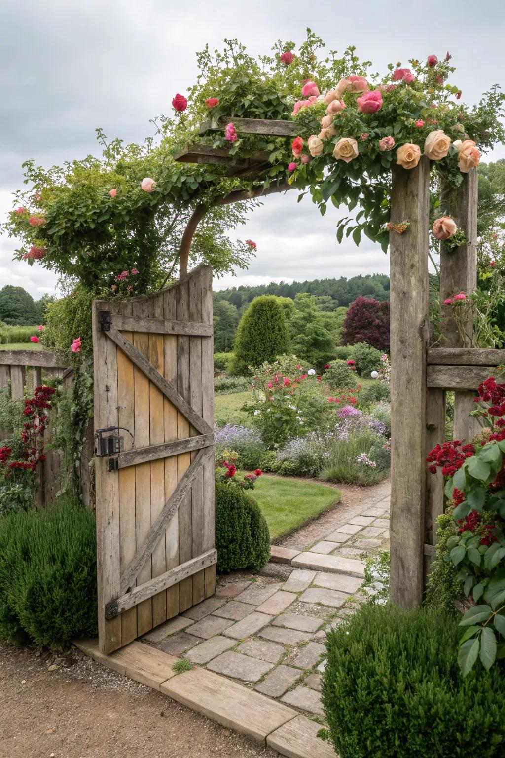 Unique entrances invite wonder and exploration in gardens.