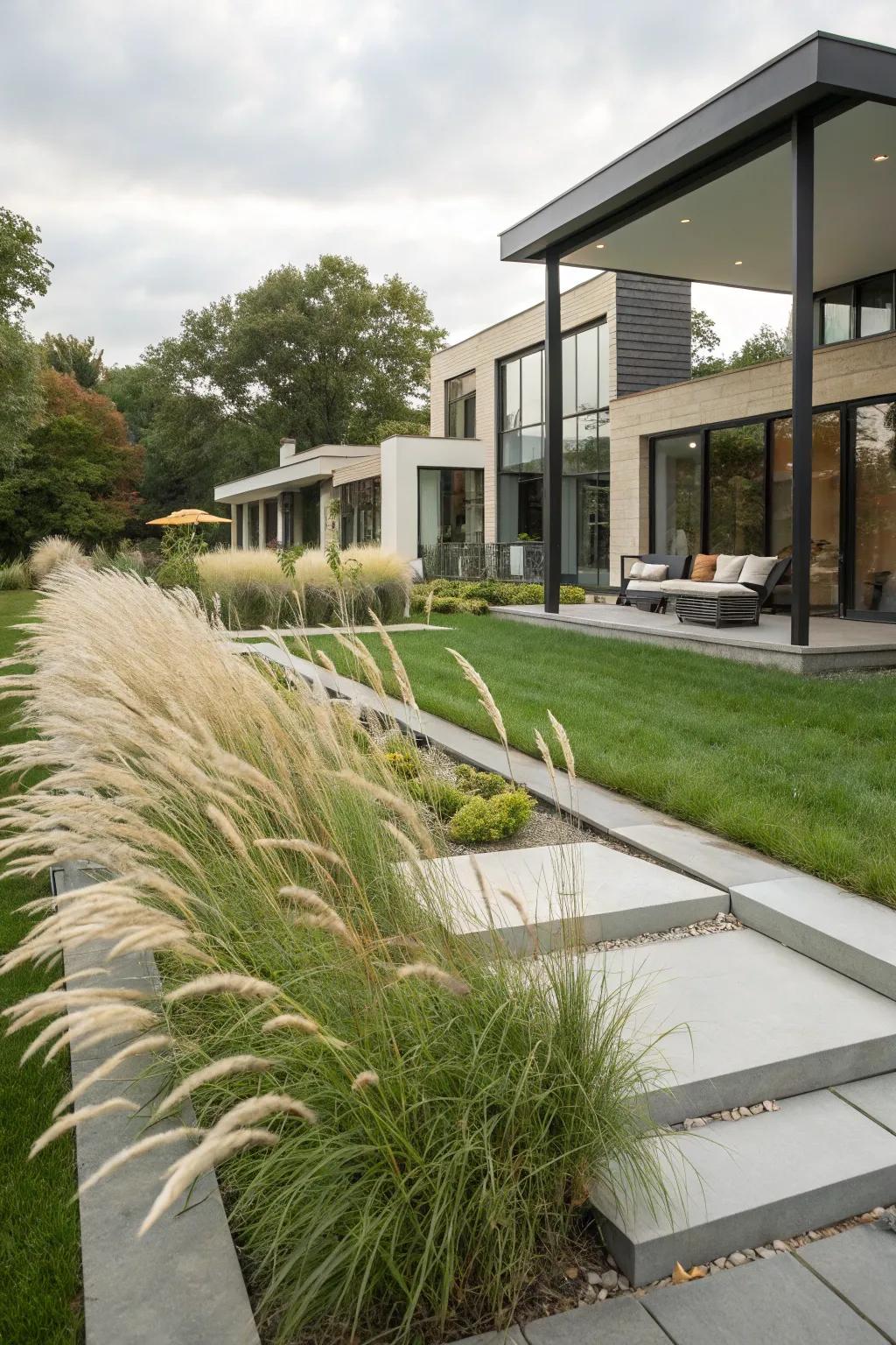 Bring architectural elegance to your garden with maiden grass.